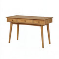 Scrivania 120 x 55 x 75 cm in legno marrone chiaro con 3 cassetti stile nordico