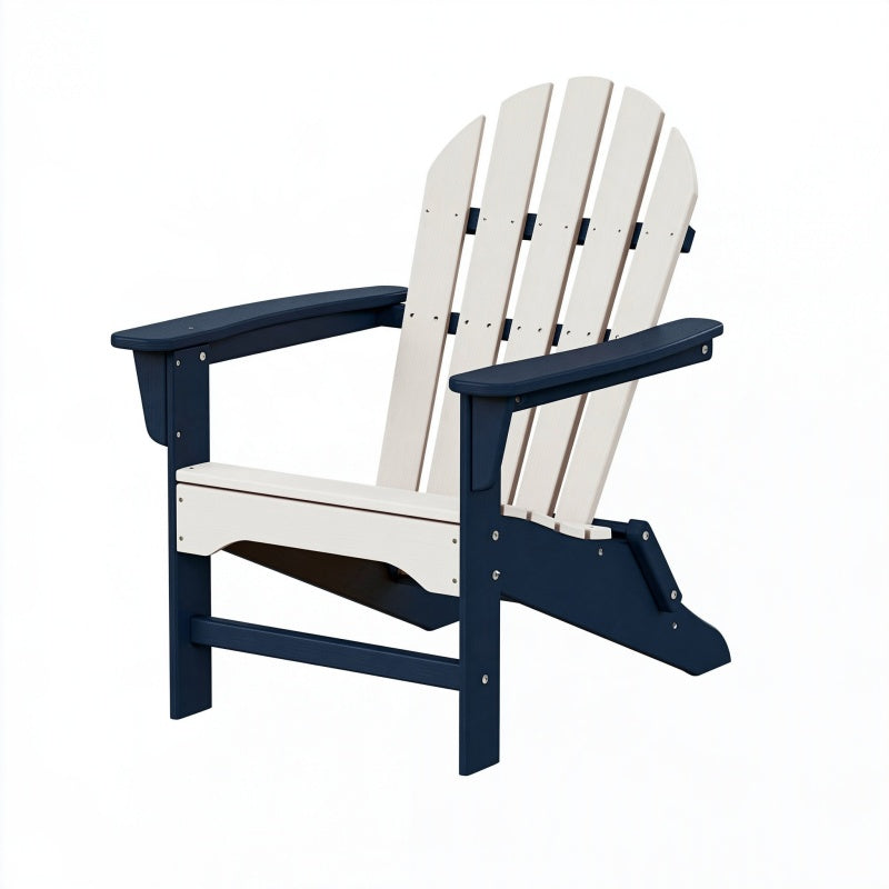 Sedia Adirondack da esterno 83 x 76 x 98 cm in legno blu e bianco