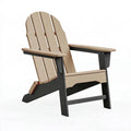 Sedia Adirondack 83 x 89 x 98 cm in plastica beige e nero per esterno