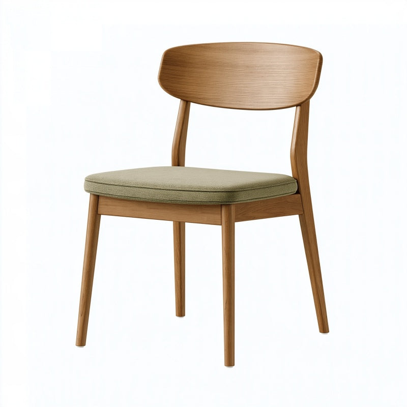 Sedia da pranzo 50 x 55 x 80 cm in legno marrone con seduta imbottita verde stile moderno